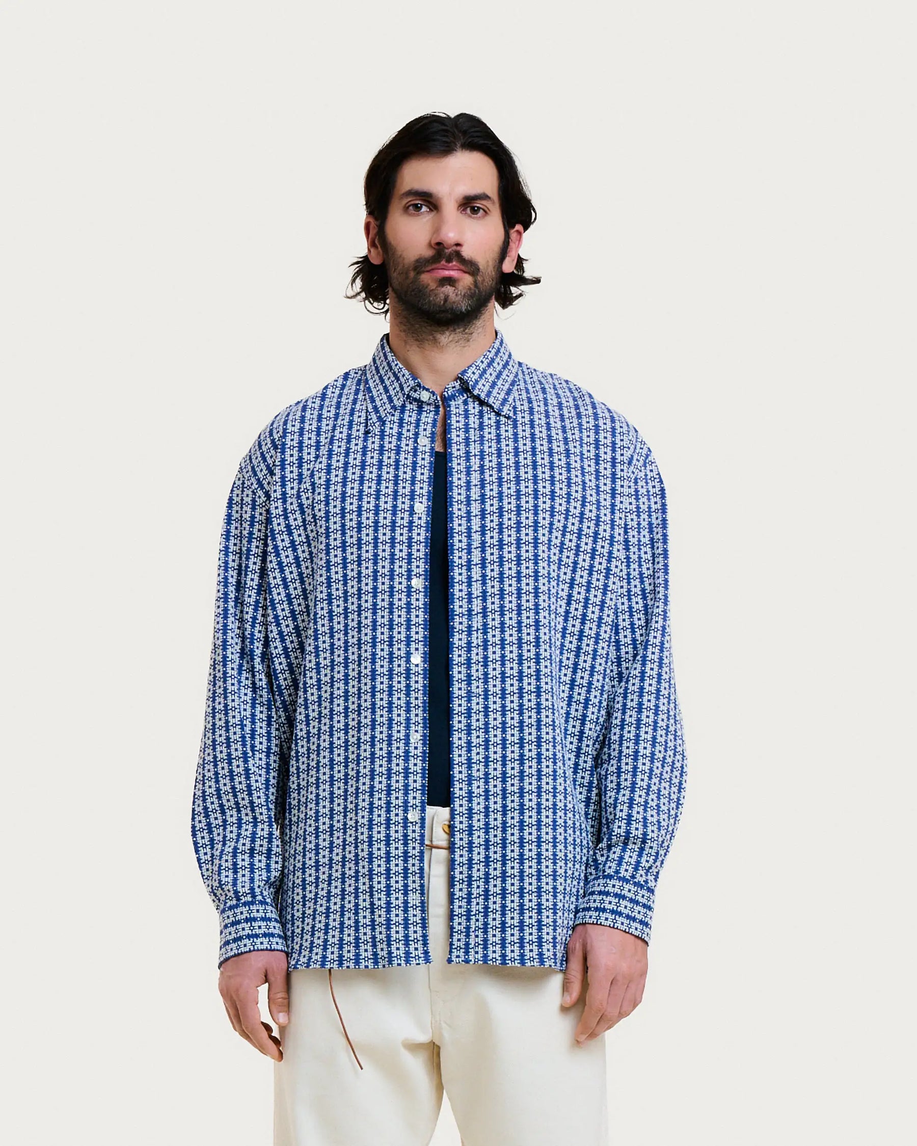 SHADOW SHIRT MYKONOS BLUE-WHITE
