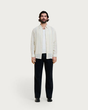 SHADOW NET SHIRT ECRU MULTI