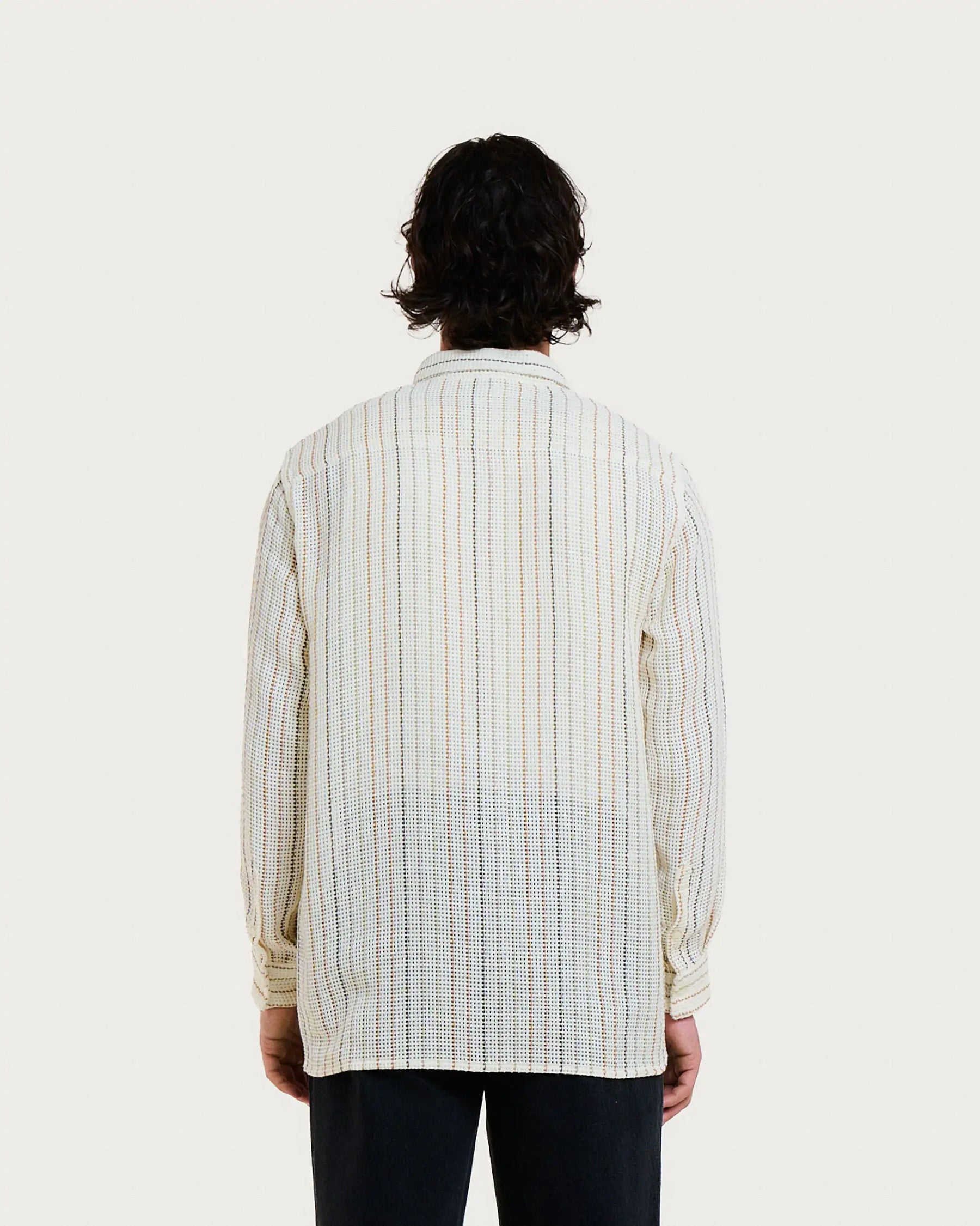 SHADOW NET SHIRT ECRU MULTI