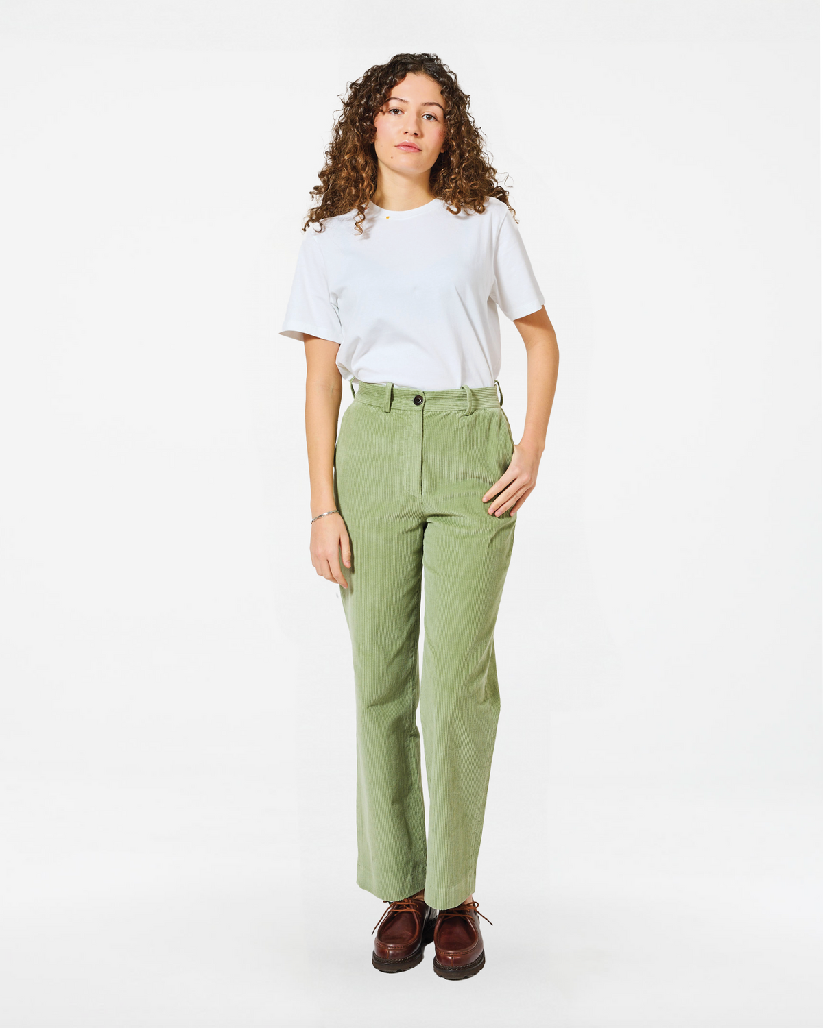 PANTALON SMOKEY CORD MISTY GREEN