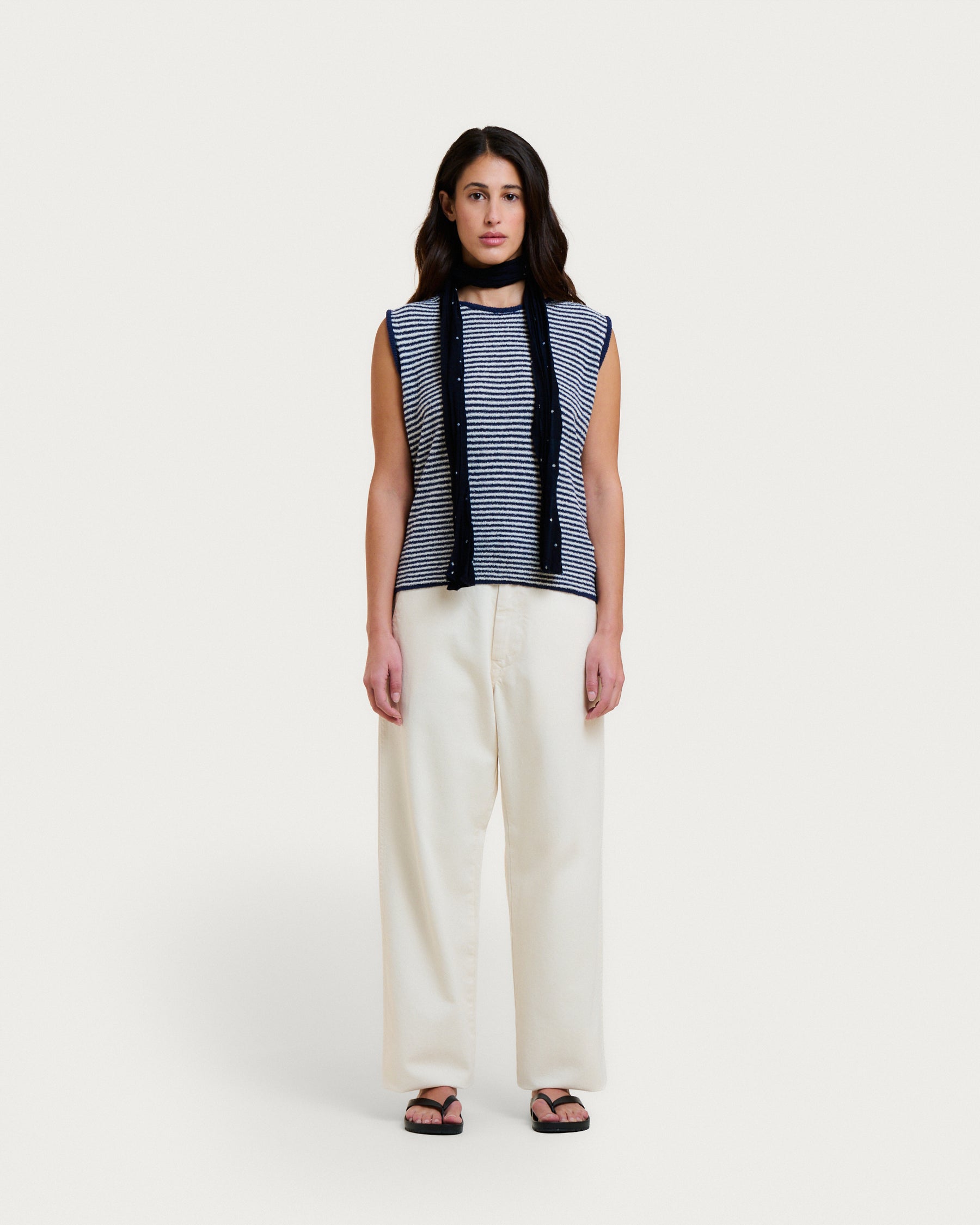 SOFIA SPUMA NAVY STRIPES TANK TOP