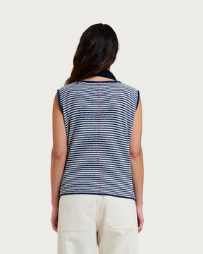 SOFIA SPUMA NAVY STRIPES TANK TOP