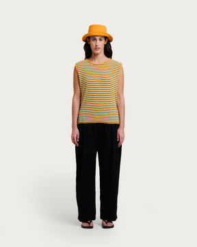 SOFIA SPUMA ORANGE STRIPES TANK TOP