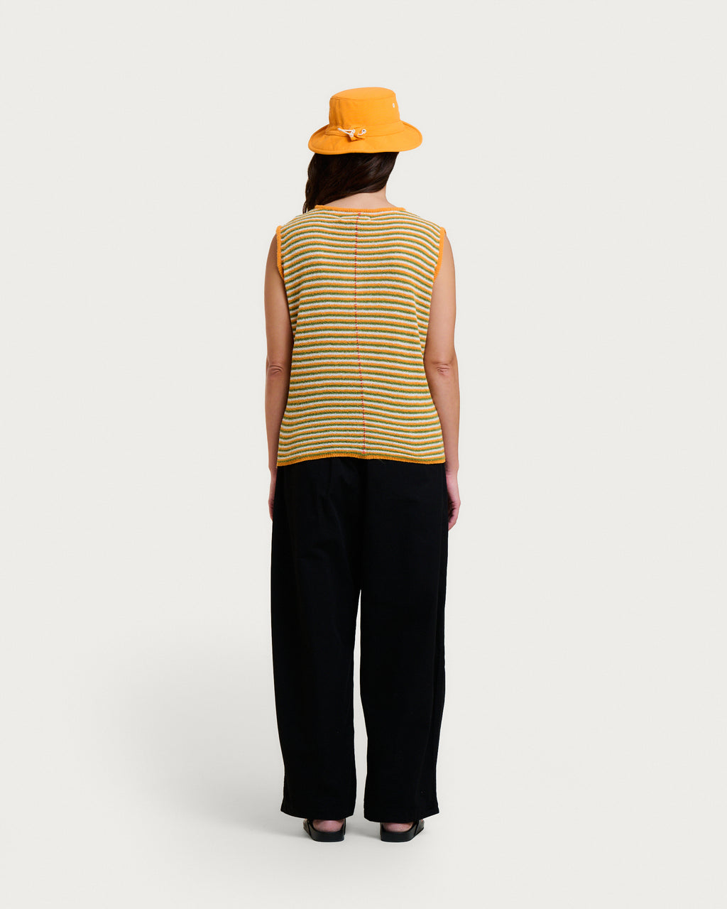 SOFIA SPUMA ORANGE STRIPES TANK TOP