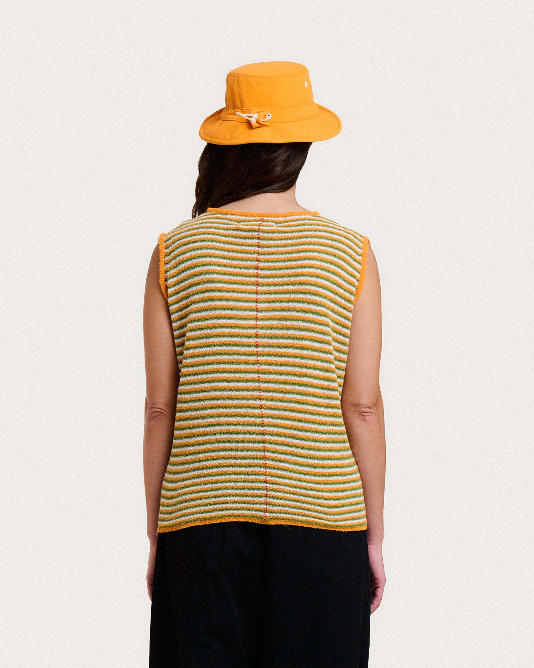 SOFIA SPUMA ORANGE STRIPES TANK TOP