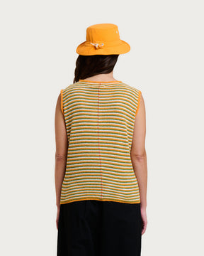 SOFIA SPUMA ORANGE STRIPES TANK TOP