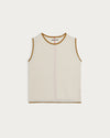 SOFIA SPUMA ECRU-KHAKI TANK TOP