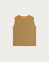 SOFIA SPUMA ORANGE STRIPES TANK TOP