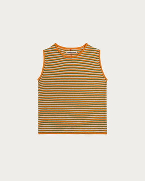 SOFIA SPUMA ORANGE STRIPES TANK TOP