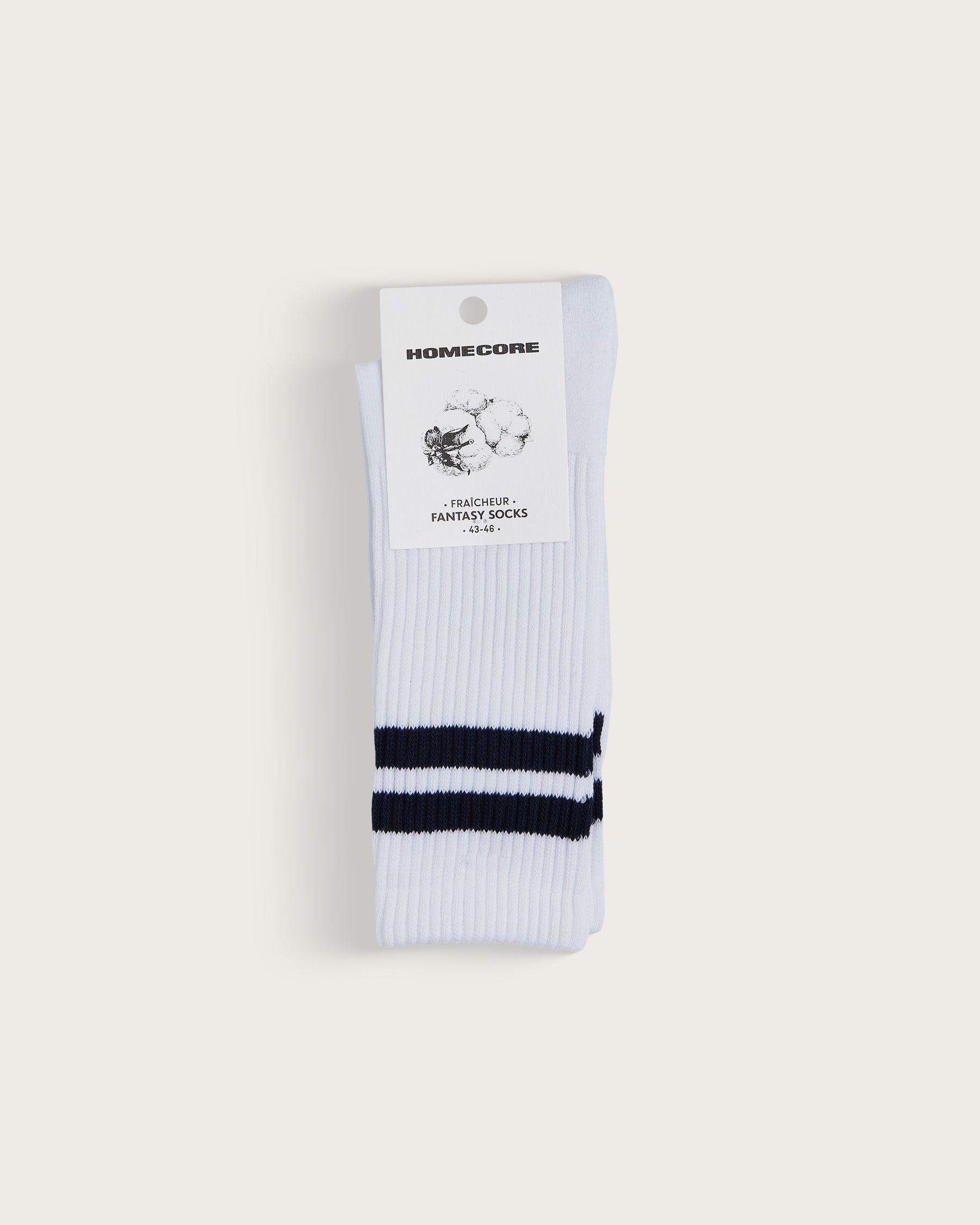 CHAUSSETTES DE SPORT WHITE-NAVY