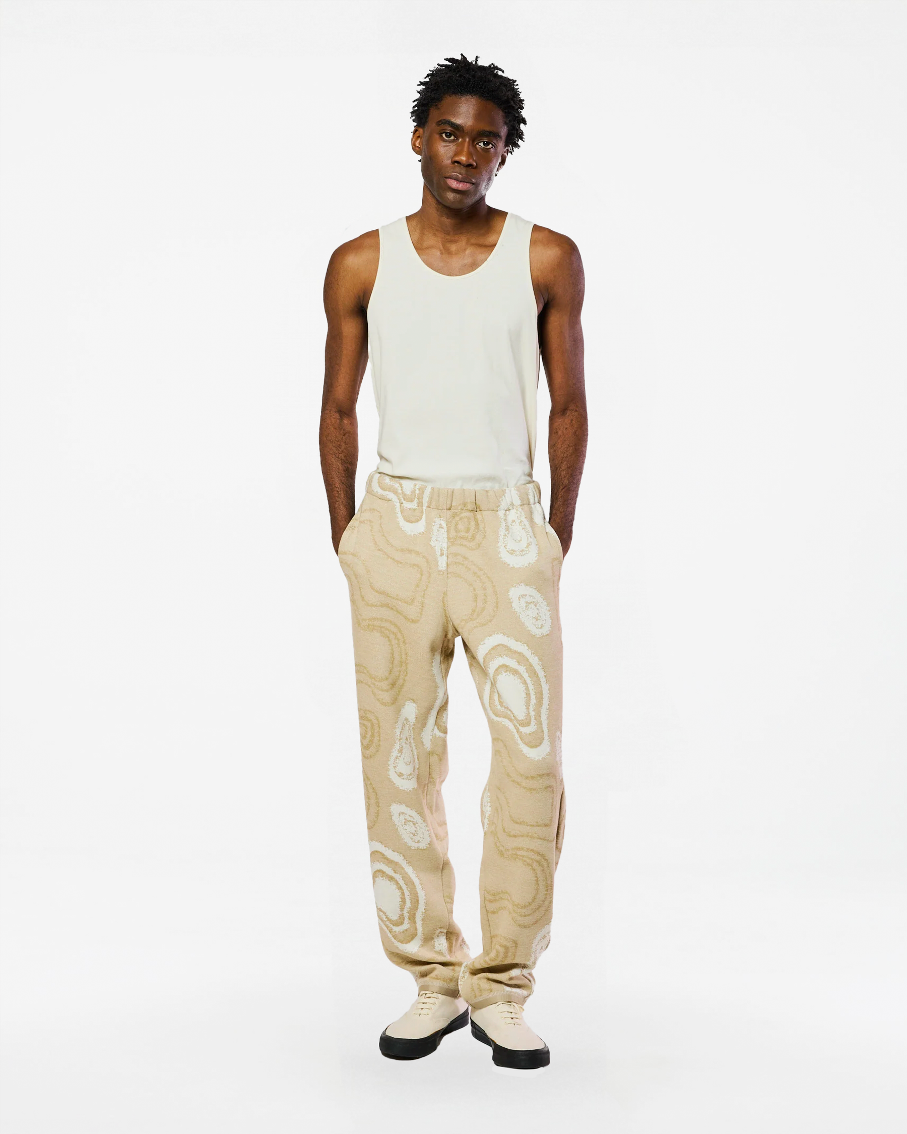 TAIPAI NUCLEUS CREAM MULTI SWEATPANTS