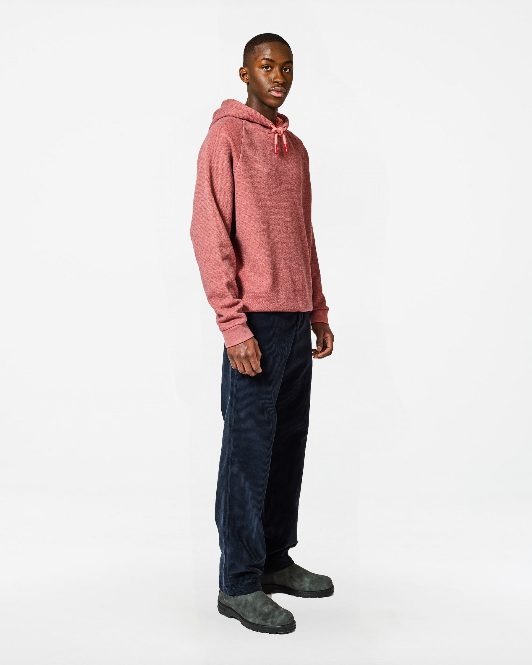 HOODIE TERRY CORAL PINK
