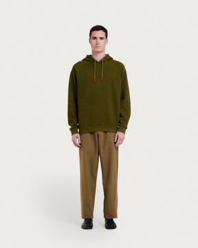 TERRY ARMY KHAKI HOODIE