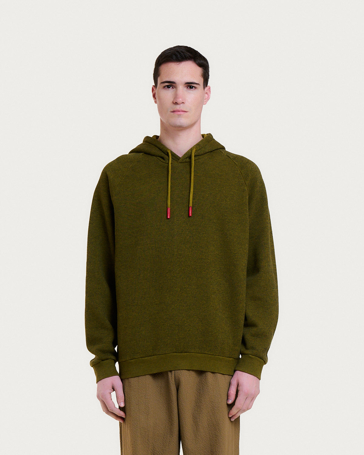 TERRY ARMY KHAKI HOODIE