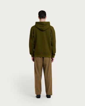 TERRY ARMY KHAKI HOODIE
