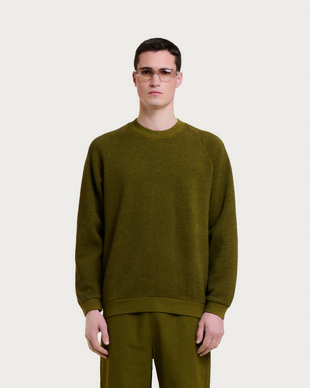 SWEATSHIRT TERRY ARMY KHAKI