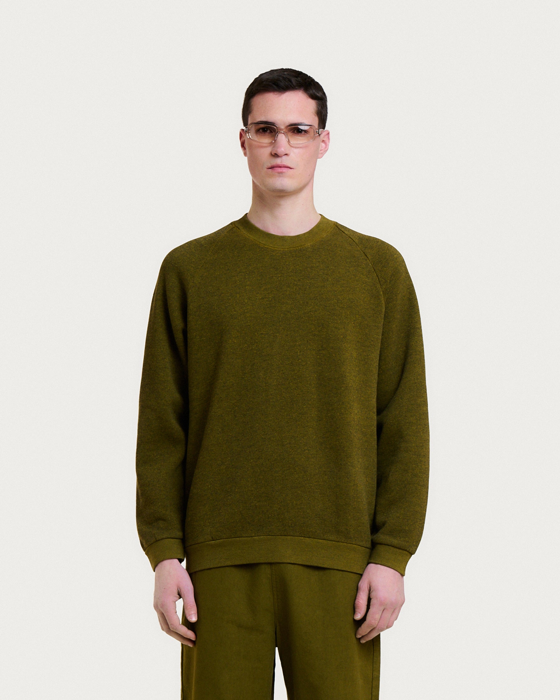 SWEATSHIRT TERRY ARMY KHAKI