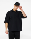 TONY RIPSTOP BLACK POLO