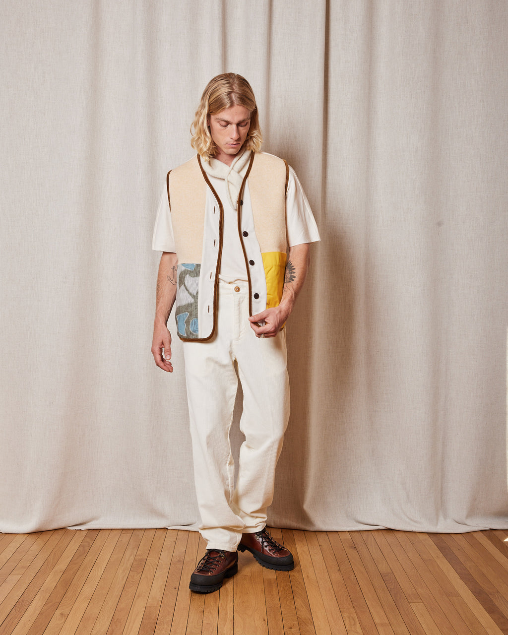 VESTE TROY CREAM - BROWN