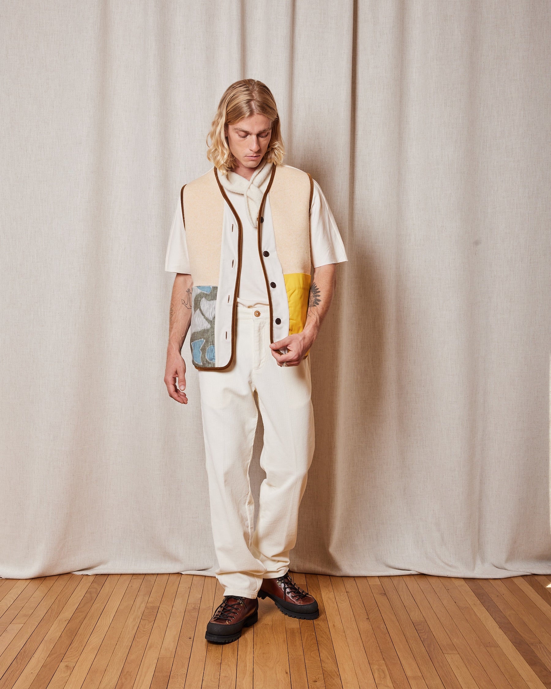 VESTE TROY CREAM - BROWN