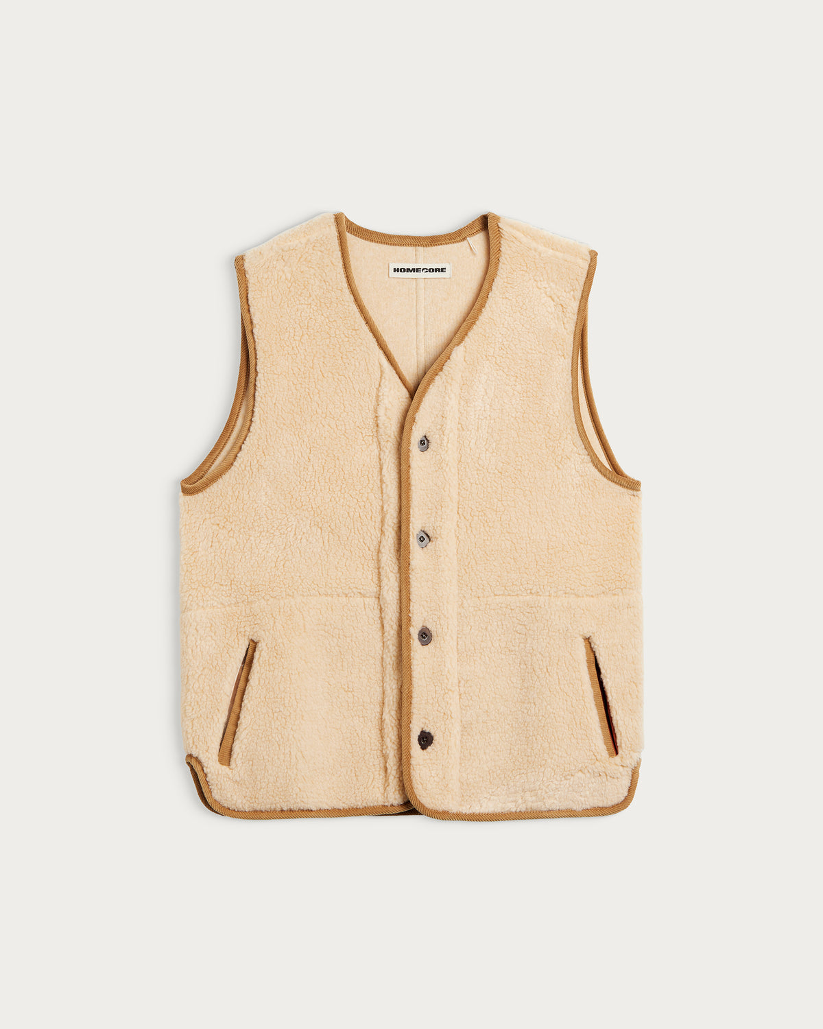 TROY CREAM SLEEVELESS VEST