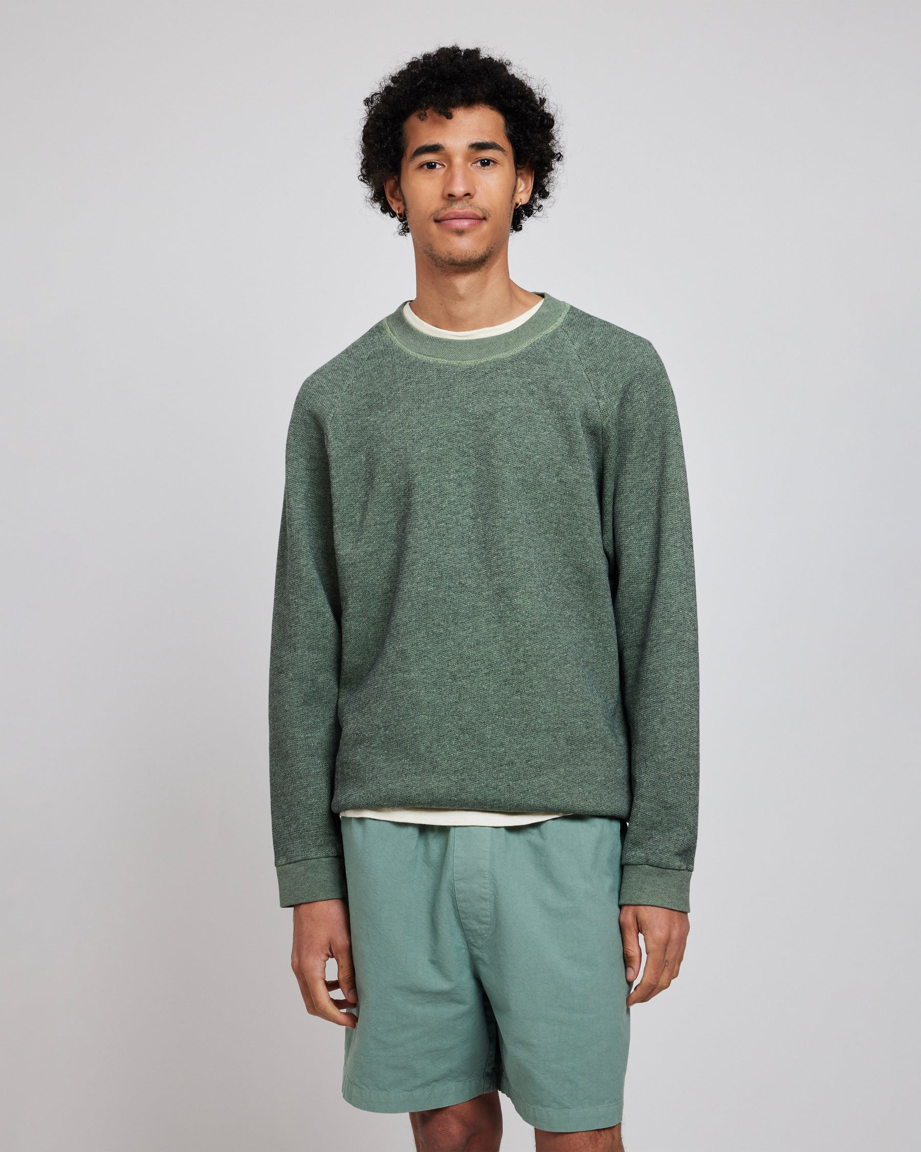 TERRY SWEAT MINERAL GREEN