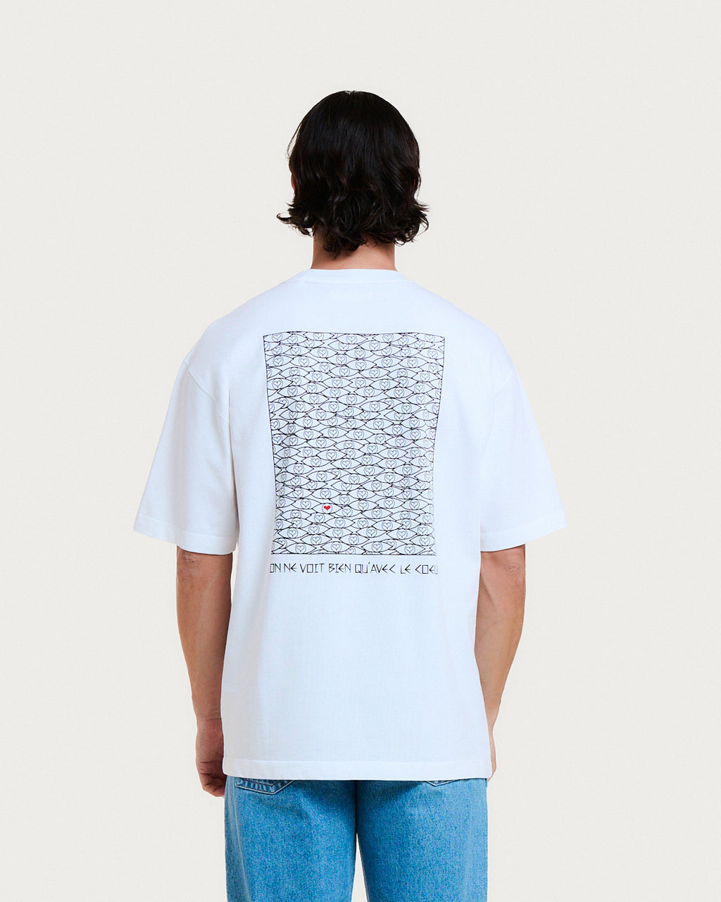 T-SHIRT VISION TEE WHITE-BLACK