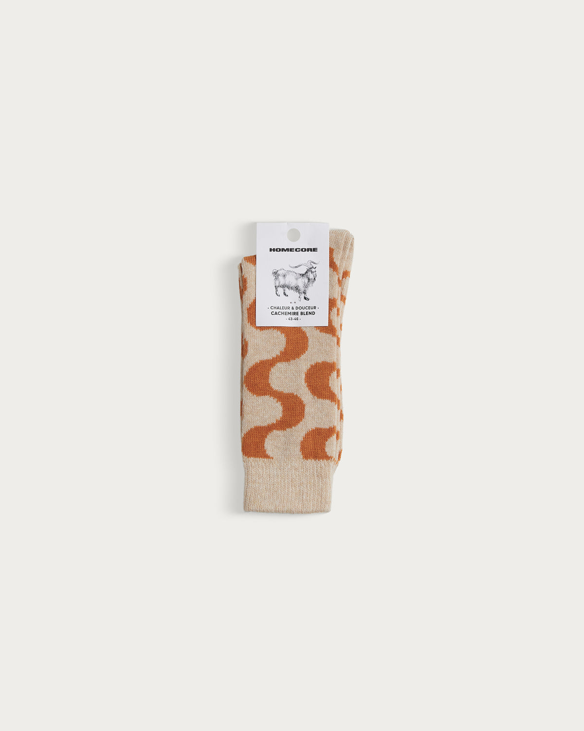 WAVES SOCKS ORANGE-CREAM