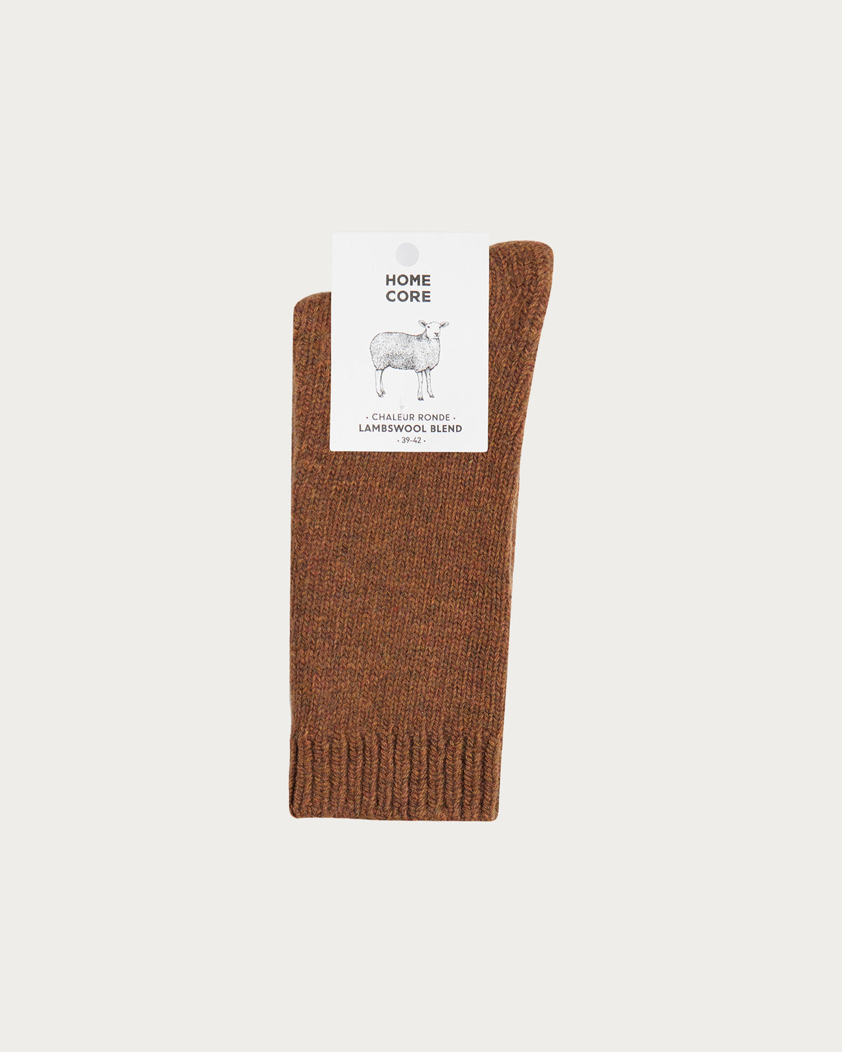 WOOL SOCKS - RUSTIC BROWN