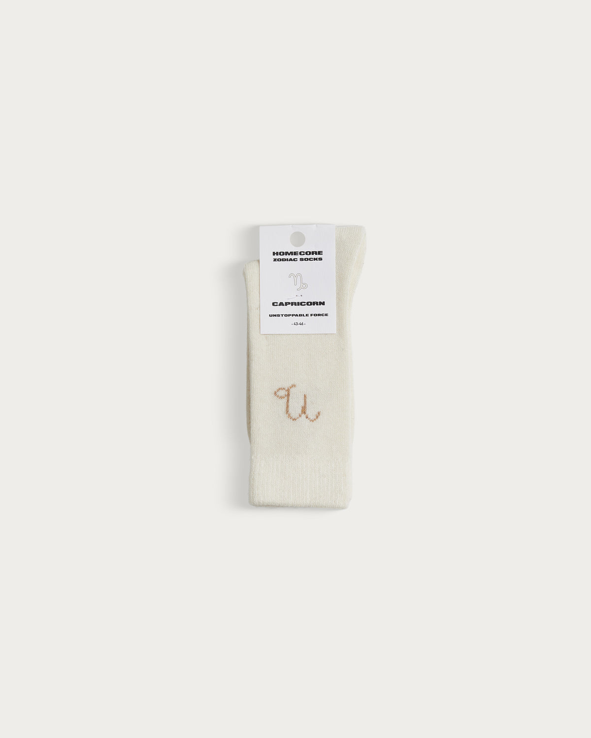 CHAUSSETTES DU ZODIAQUE – CAPRICORNE, ÉCRU