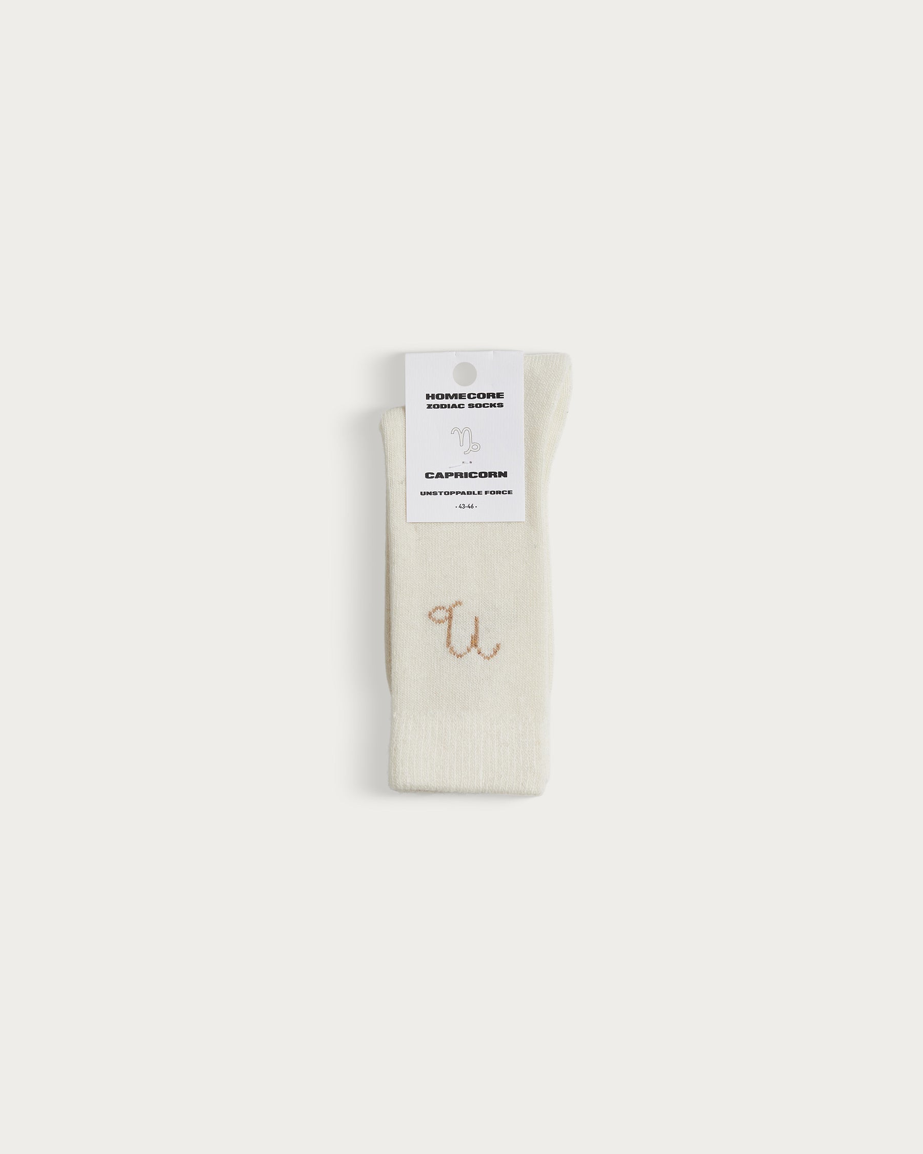 CHAUSSETTES DU ZODIAQUE – CAPRICORNE, ÉCRU