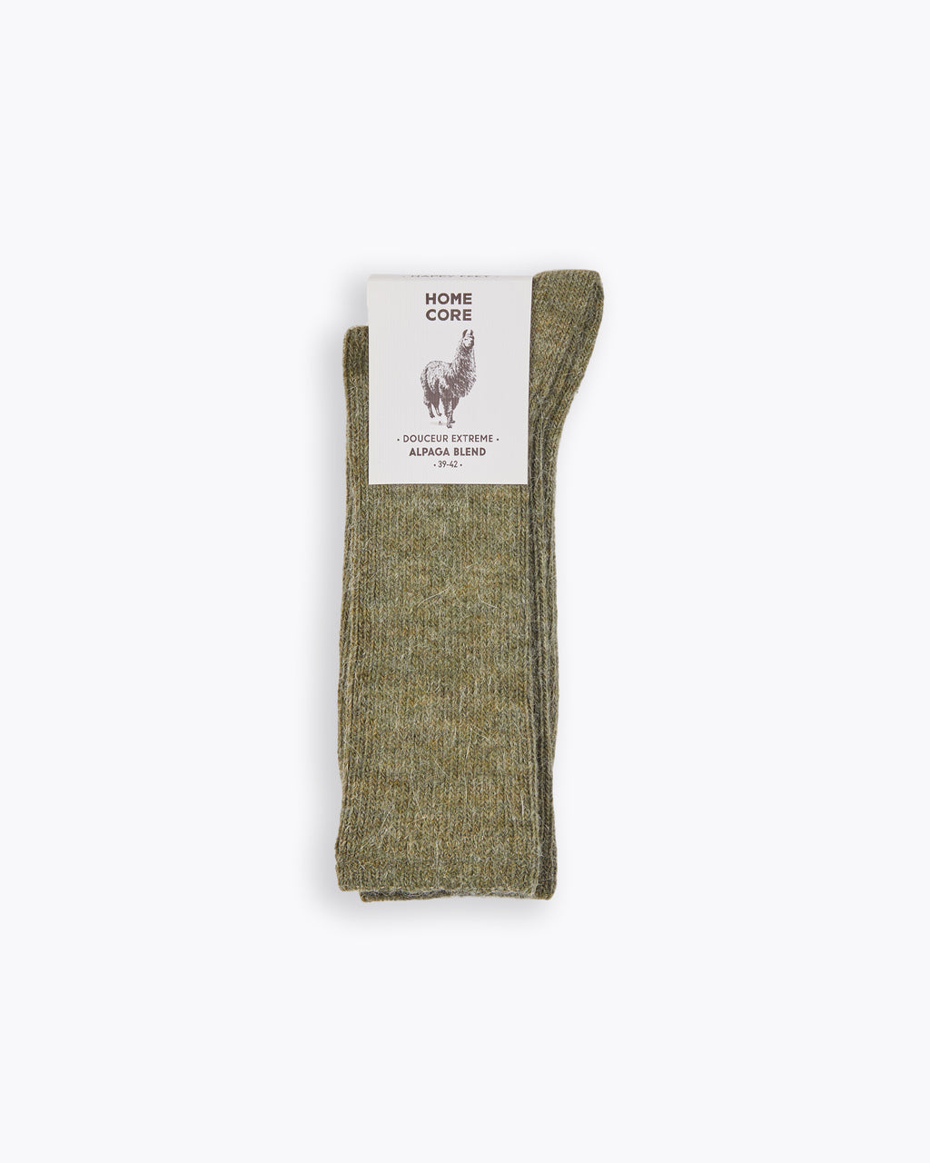 OLIVE GREEN ALPACA BLEND SOCKS
