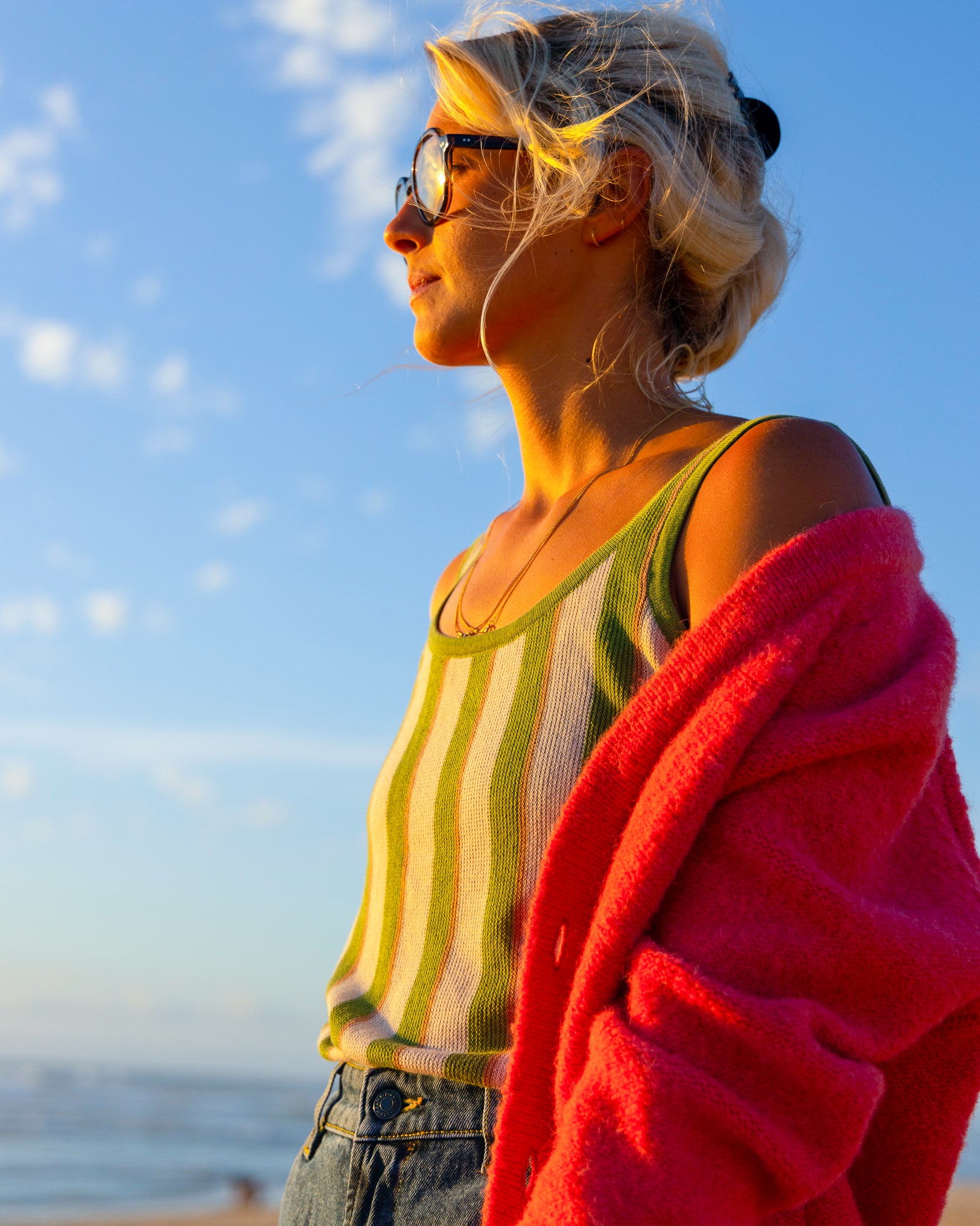 COSTES INFINITY MAGENTA CARDIGAN