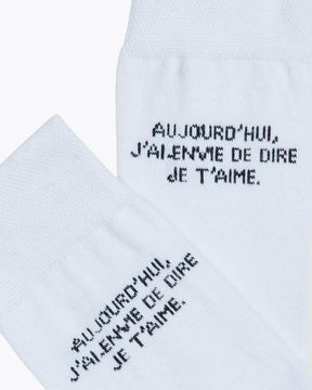 SOCKS FANTASY JE T'AIME WHITE