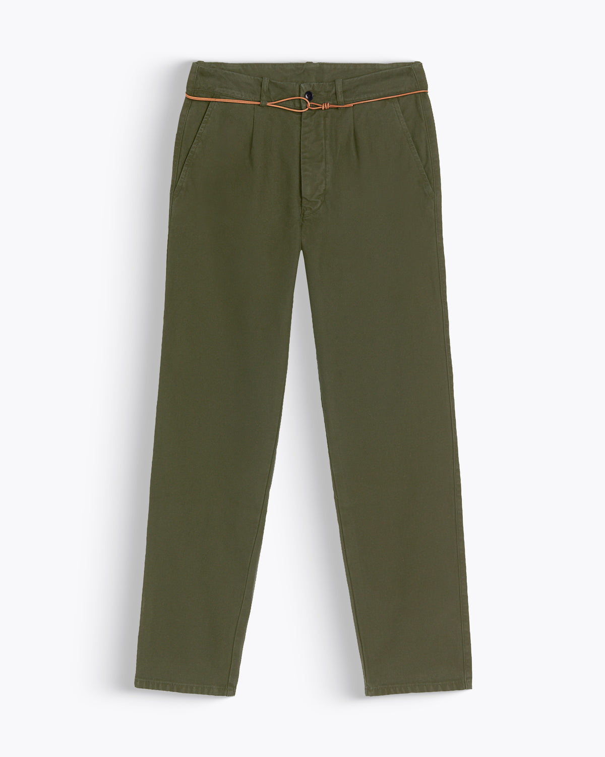 GREEN TWILL PANT BURNT OLIVE