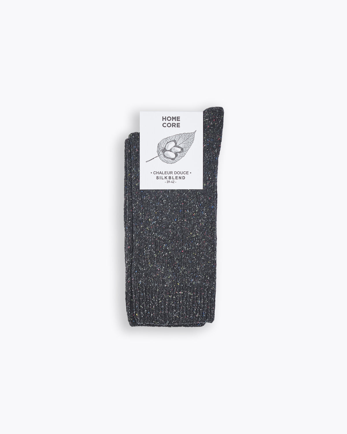 SILK BLEND SOCKS GREY BLACK